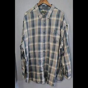 David Taylor Wrinkle Free Long Sleeve Button Down Casual Shirt 4XL Men's